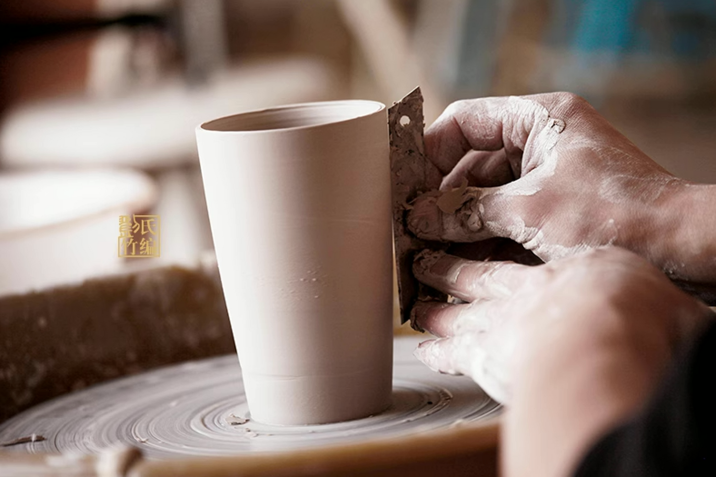 Handmade Bamboo Silk Inlay Porcelain Vase